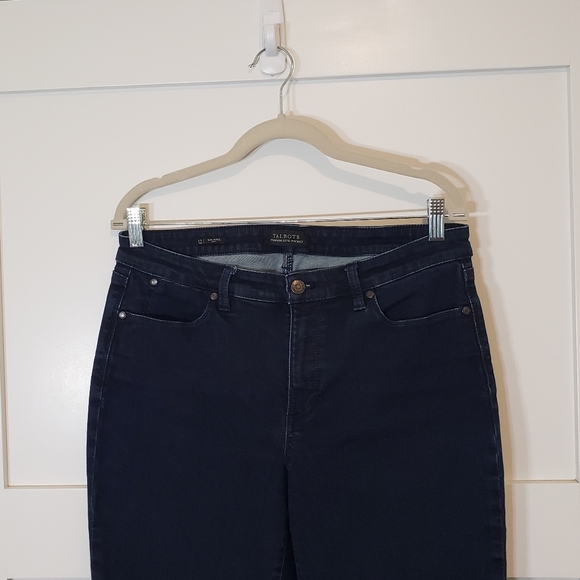 Talbots Signature Slim Ankle Jeans Stretch Dkwash Size 12 98% Cotton 2% Spandex - Picture 2 of 16